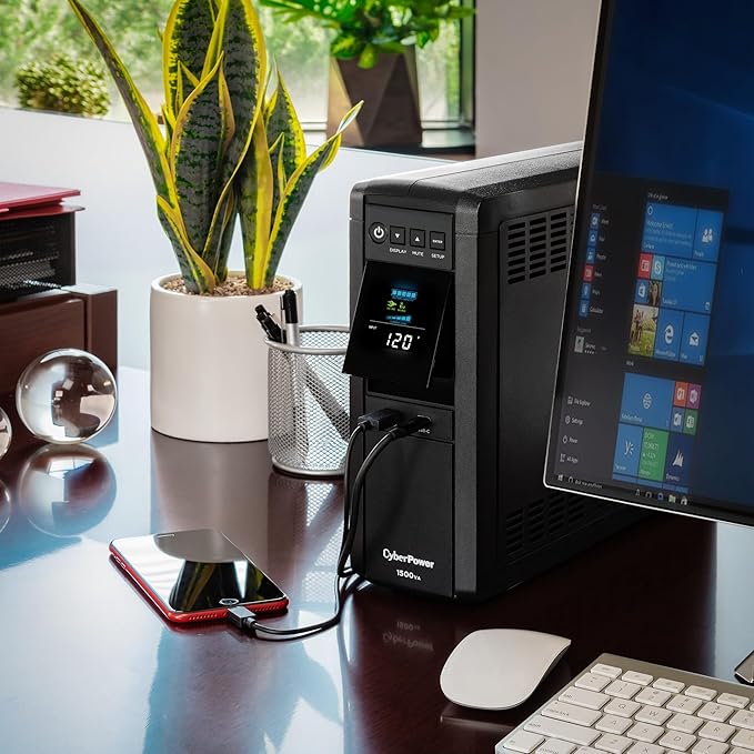 CyberPower CP1500PFCLCD UPS 1500VA/1000W Sinewave 12 Tomas miniatura 6
