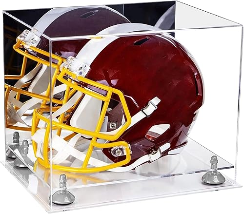 Miniatura 17 de vitrina de acrílico tamaño real casco fútbol americano.