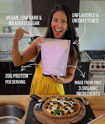 Miniatura 163 de TRUVANI – Polvo de proteína a base de plantas – Proteína orgánica certificada USDA en polvo, vegano, sin OMG, sin gluten