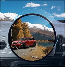 強化ガラスフィルム BMW ミニクーパー ミニカントリーマン ミニエースマン ナビ 保護フィルム 9.4インチ ディスプレイオーディオ 円形液晶保護フィルム 9H 指紋防止 傷防止 貼り付け簡単 高感度タッチ 自己吸着 ミニ アクセサリー 内装パーツ