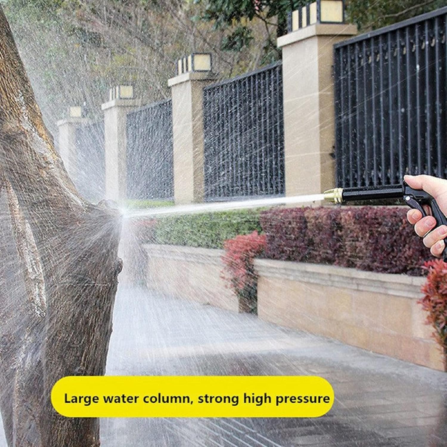 Generic CJia2707101108 Black Metal & Copper Alloy Handheld Multi-Purpose High Pressure Water Spray with 4 Modes Nozzle for Car, Garden, Home & More