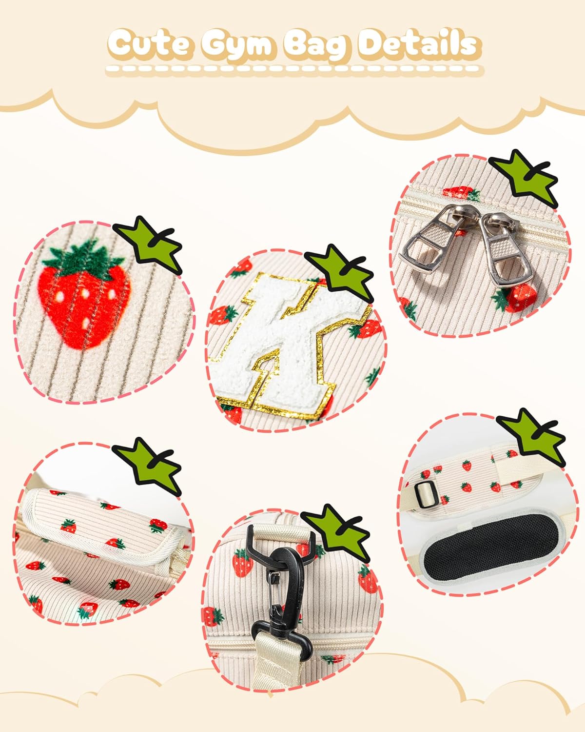 Teen Girl Valentines Day Gifts Trendy Stuff, Girls Gym Bag, Kids Weekend Duffel Bags with Shoe Compartment, Initial Travel Tote with Makeup Pouch, Birthday Gift for Grandkids (Letter A) - Image 5