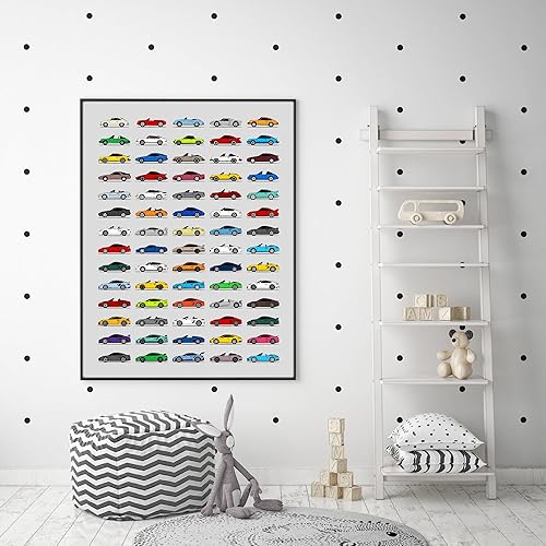 Miniatura 30 de Handmade Poster compatible with Porsche Print Wall Art Handmade Decor of the Best of Porsche Generations History Evolution (8x10" (Unframed) Satin