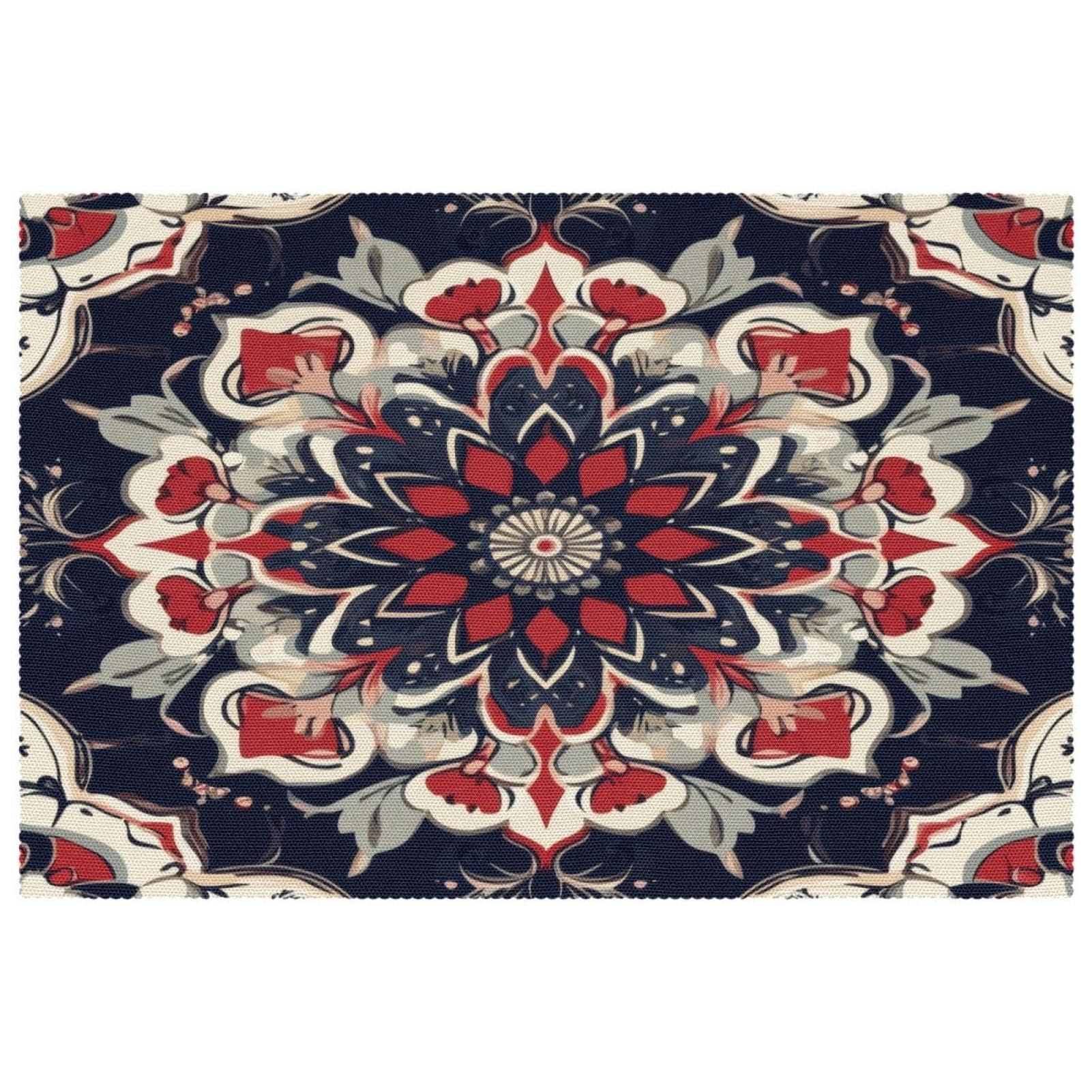 Set de table en tissu Oxford mandala de qualité supérieure lot de 4