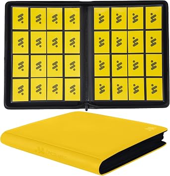 16 Pocket Trading Card Binder,Holds 1024 Standard-Size Card | for Game Cards/Sports Cards/TCG,16 Double Sided Pages,Water-Resistant Cover,Zipper Side Loading