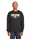 mens Roundabout Crew Fleece Sweatshirt – Soft Midweight Pullover Ribbed Cuffs