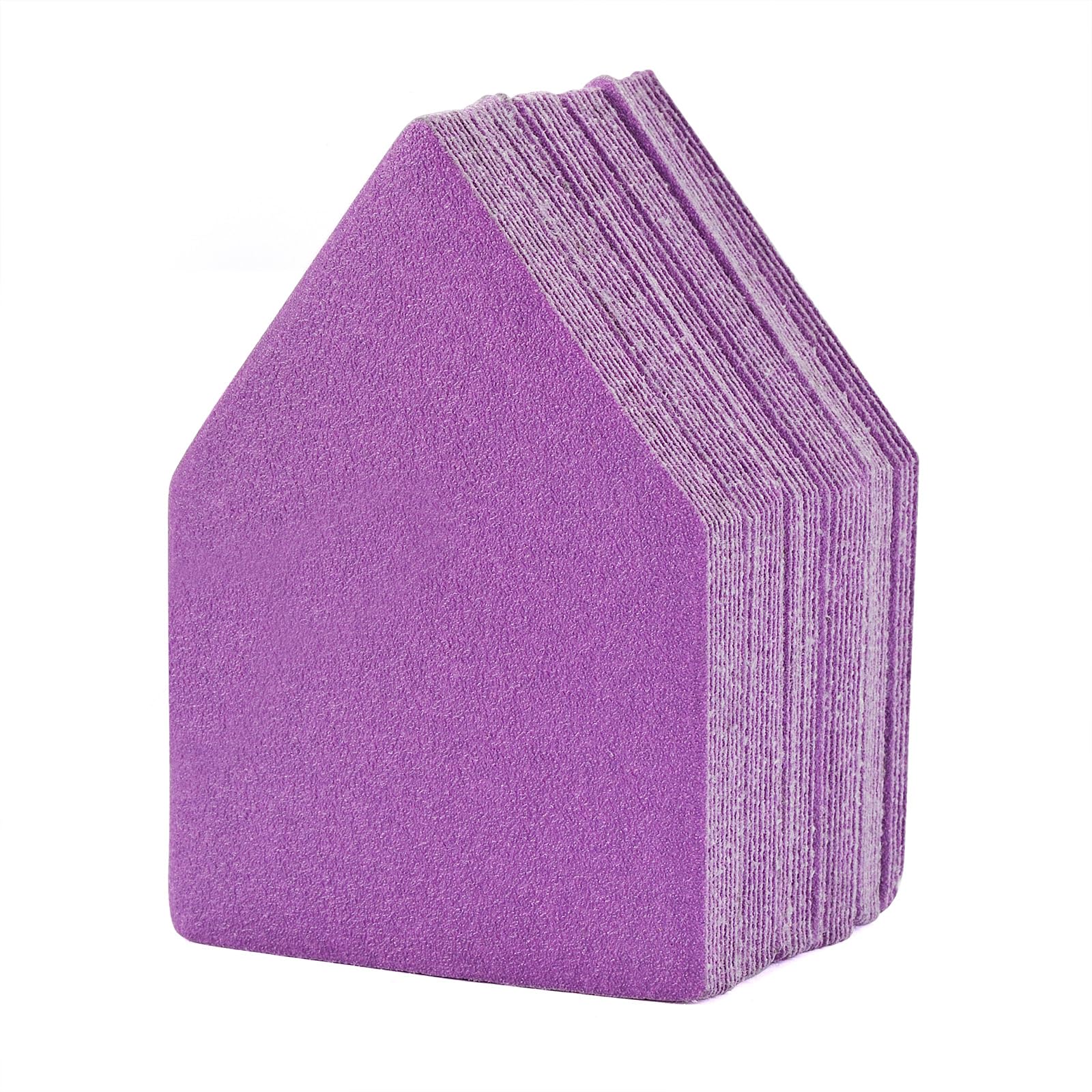 120 Grit Sandpaper 50PCS, 90mm x 65mm Triangle Sanding Sheets, Fits Milwaukee M12 Fuel Sander, Hook & Loop Detail Sander, White Fused Alumina Abrasive Sand Paper for Wood Finishing, Detail Sanding