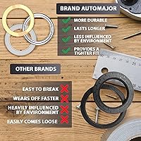 Vista 8 de 12 piezas de kit de junta de servicio con arandelas de estrangulamiento para tapón de drenaje de caja de transferencia y diferencial – Reemplazo