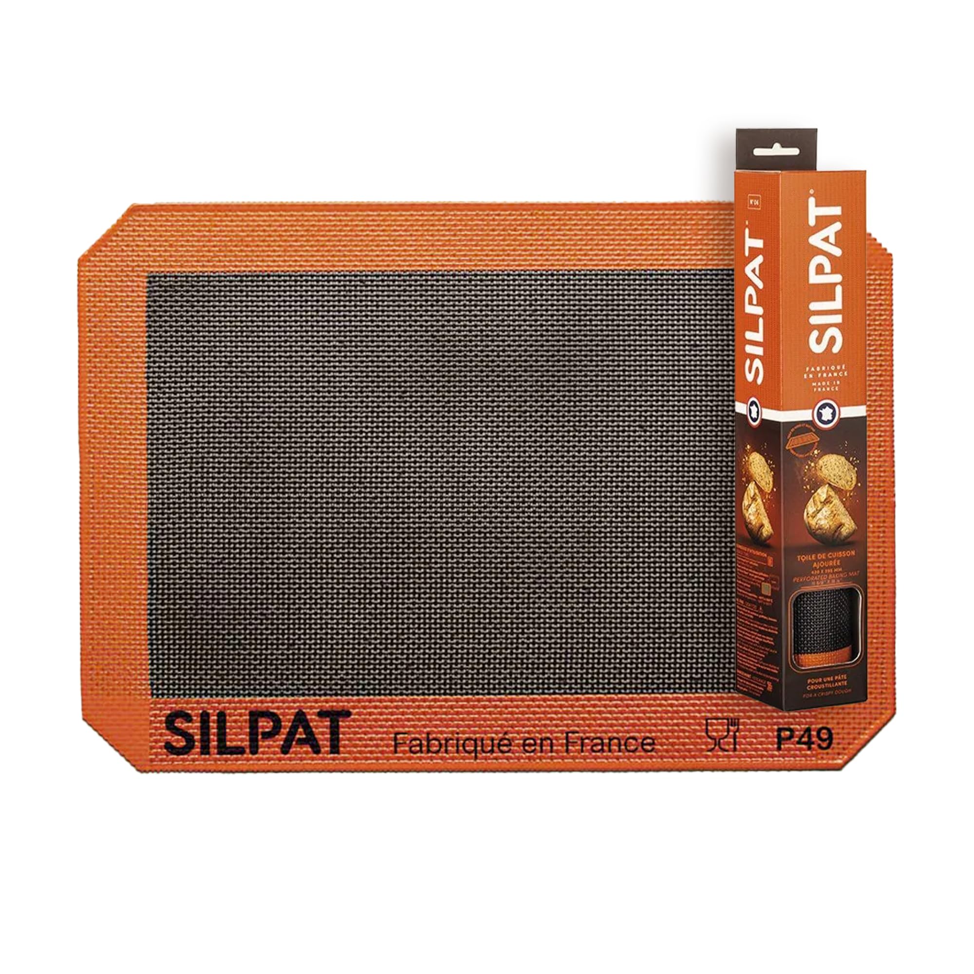 Silpat Toile Silpain Pizza Boulangère Ajourée - Croustillant, Cuisson Optimale - Feuille de Cuisson Réutilisable, Antiadhésive - Pâtisserie, Boulangerie Maison - 42x29 cm - Qualité Professionnelle
