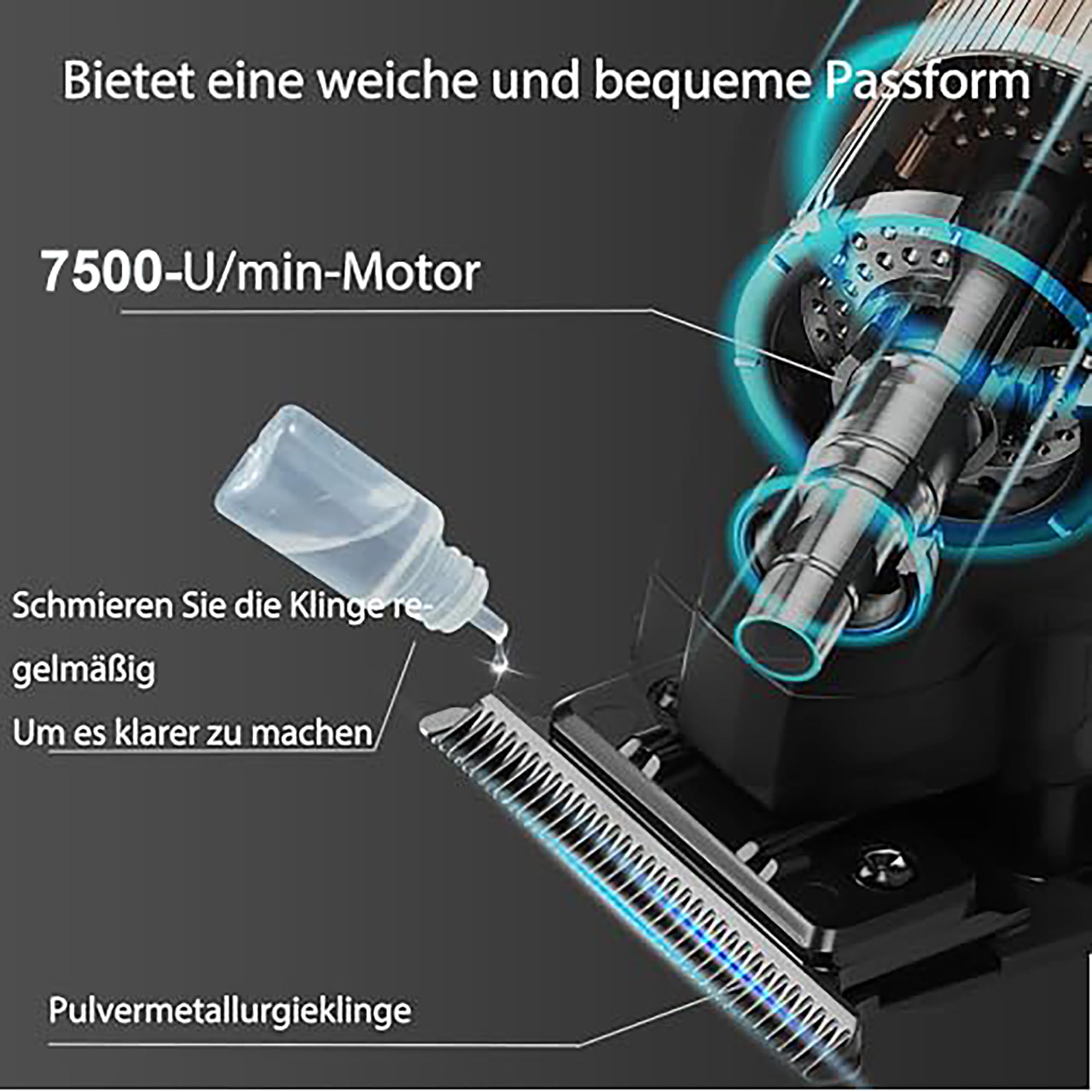 Kemei 2299 Professioneller Haartrimmer für Männer Elektrische Haarschneider, T-Klinge mit Nullabstand, Barttrimmer, Friseur-Haarschneideset, Kabellos und Wiederaufladbar