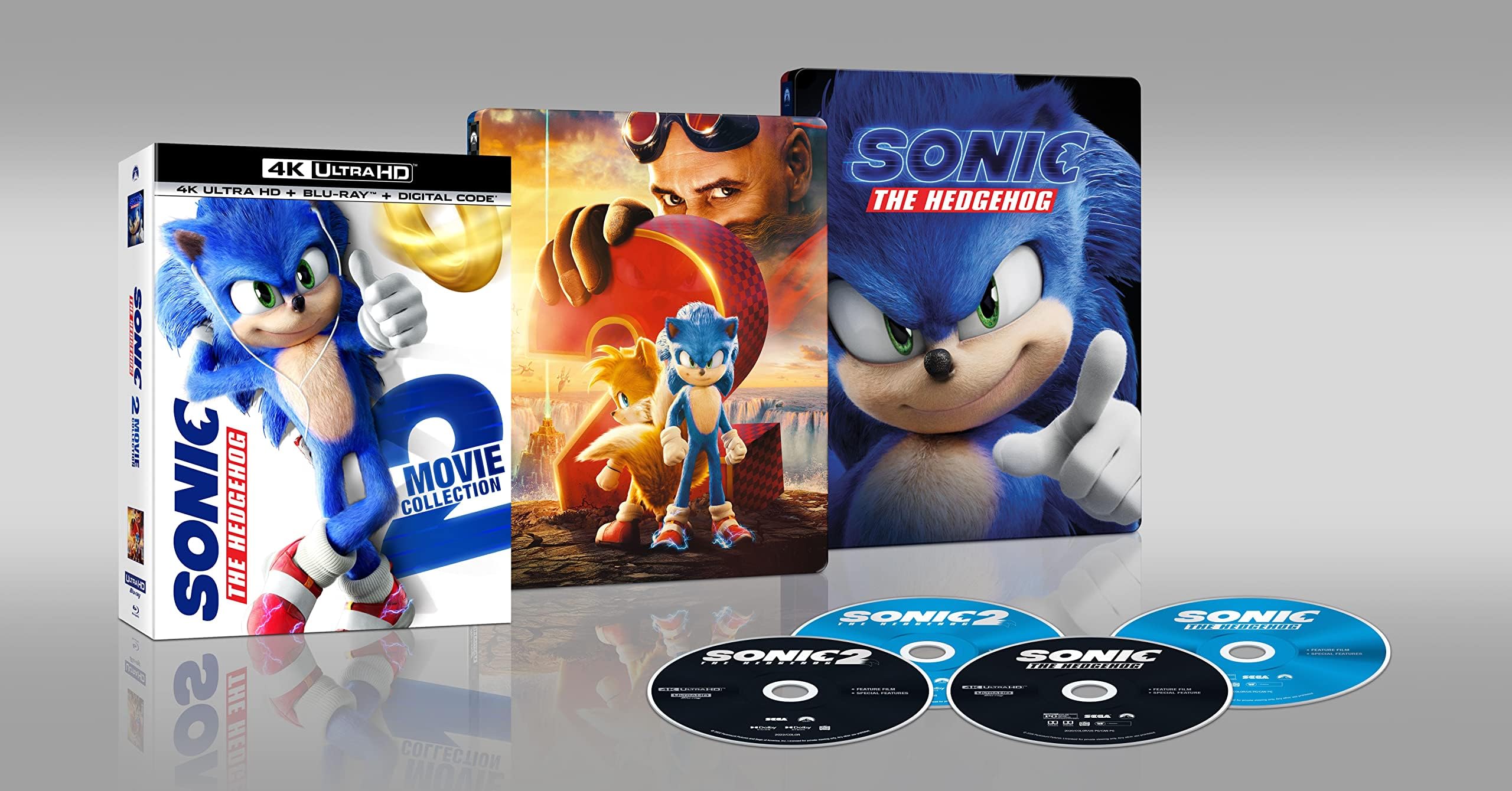 Sonic The Hedgehog 2-Movie Collection - Limited Edition Steelbook