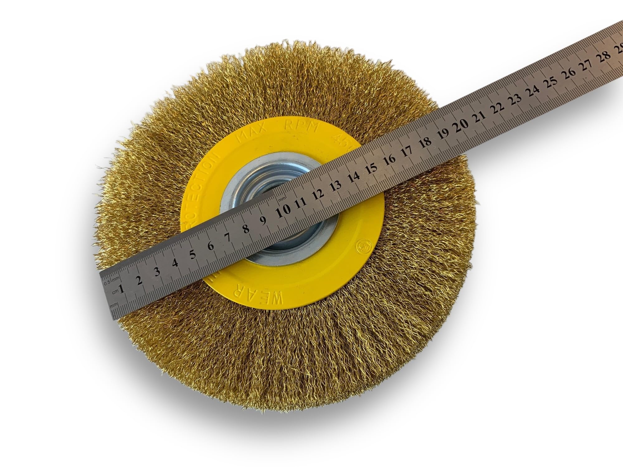 Kibros Brosse circulaire touret laiton dur Ø 200 mm 2 rangs