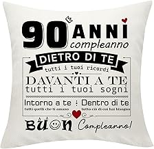 Birthday Gift Decorations for Women Men Mom Dad Grandma Grandpa Wife Husband Sister Brother Birthday Cushion Cover Happy Birthday Gift 45 x 45 cm Cushion Covers Gift for 90 Years
