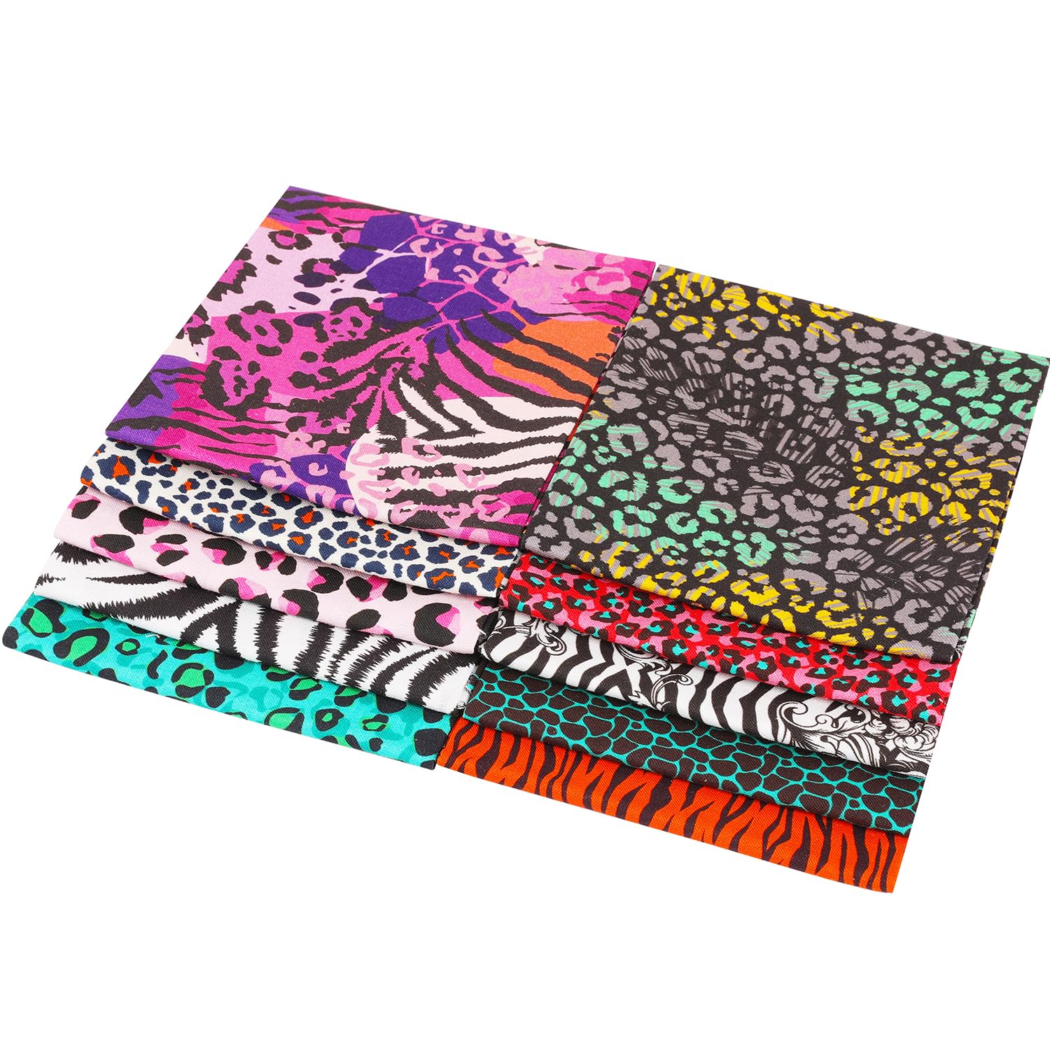 Craftido 10pcs 18”x21”(46x53cm) Fat Quarters Fabric Bundles, Medium Weight 145g, 100% Cotton Fabric for Quilting Sewing - Image 3