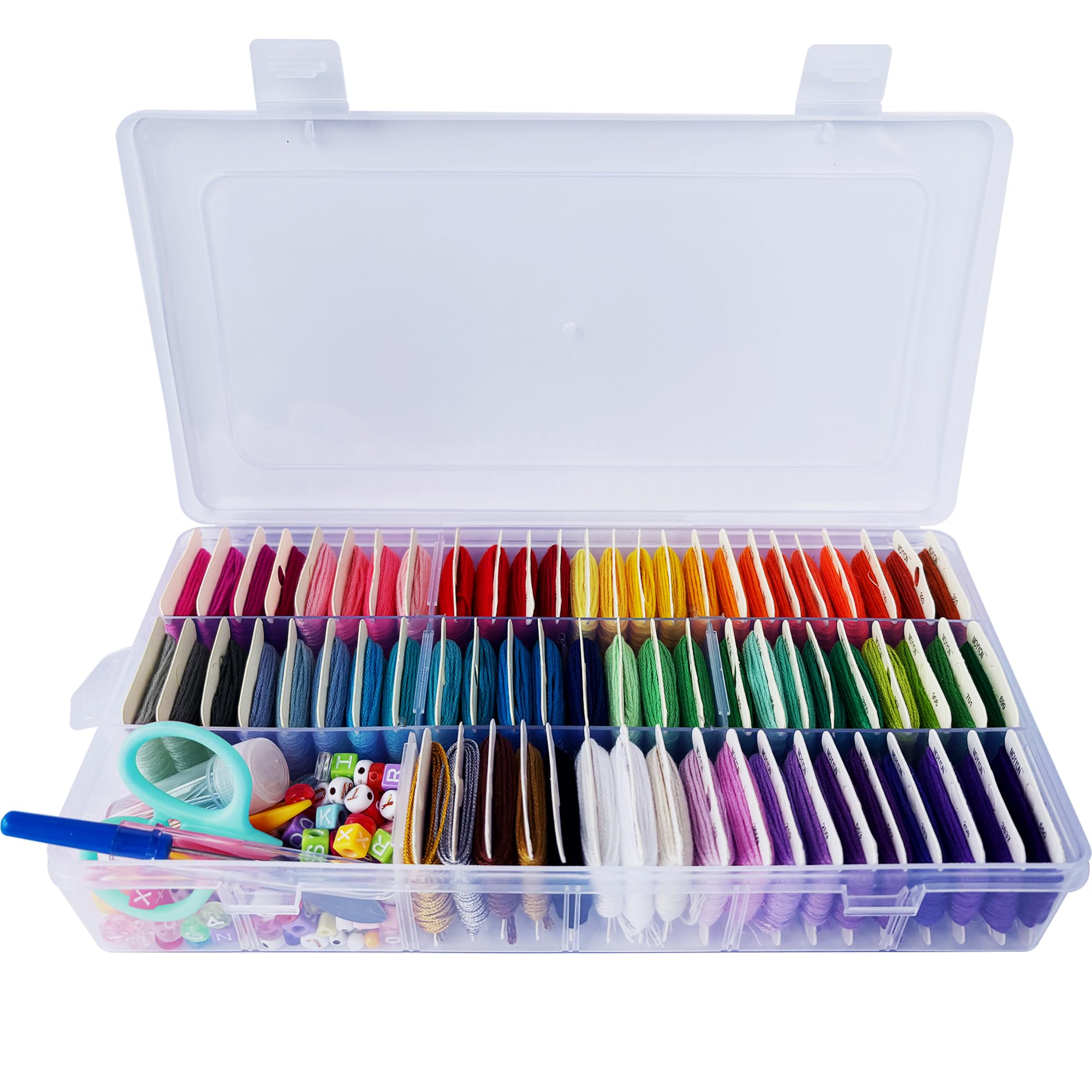 Rainbow Embroidery Floss Kit - Friendship Bracelets & More -1