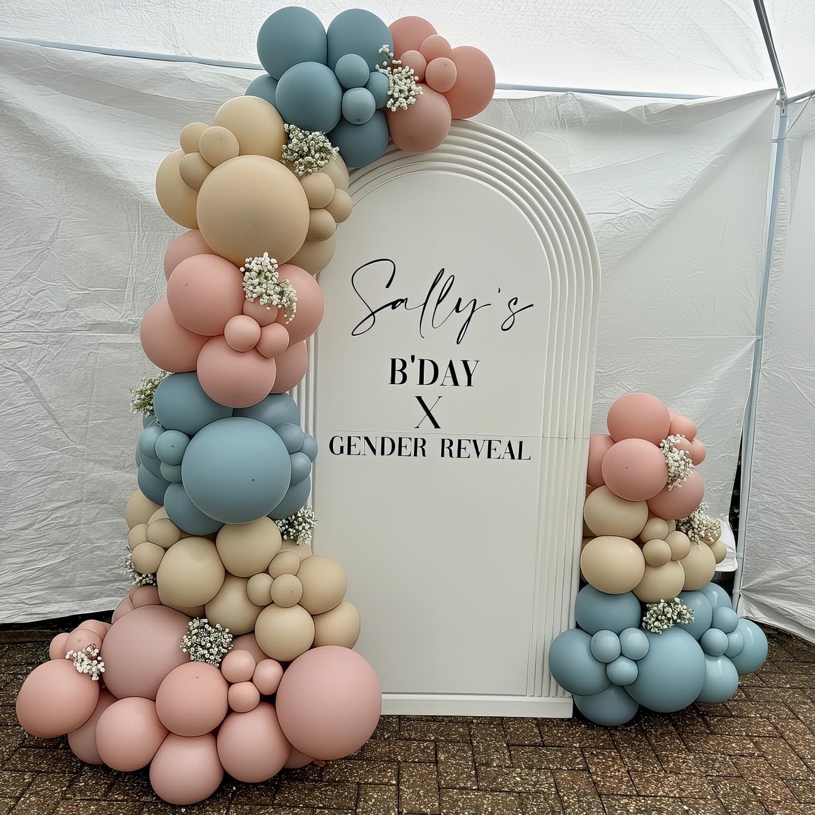 Zakurzony różowy niebieski balon, 60 szt., balony ujawniające płeć, różowy, łupkowy, niebieski, beżowy, piaskowy, biały, na imprezę, balony lateksowe dla chłopca lub dziewczynki, ujawnienie