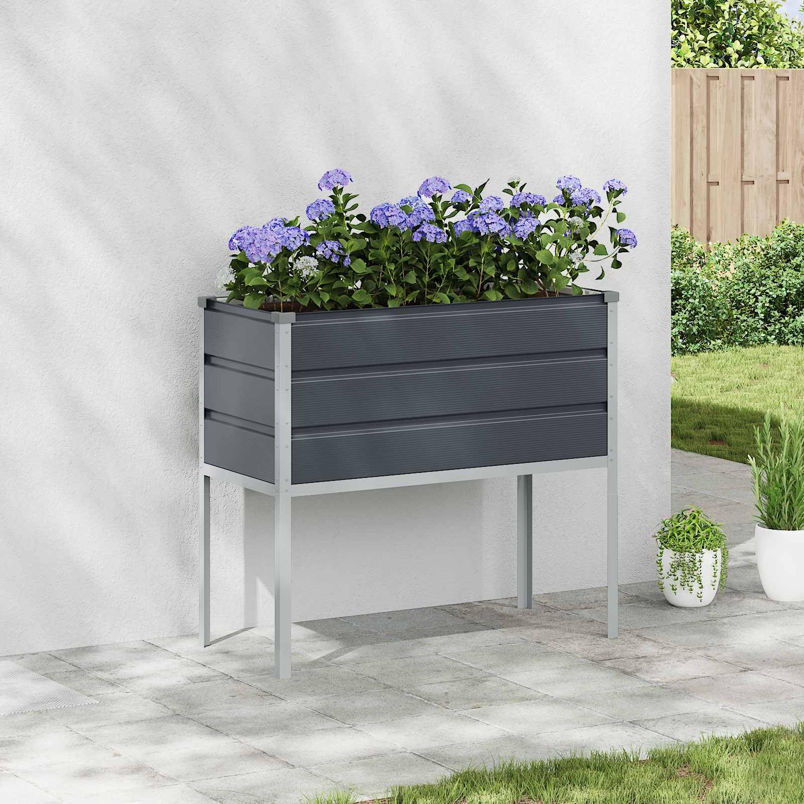 vidaXL Donica Antracyt 100 x 45 x 90 cm Stal Galwanizowana