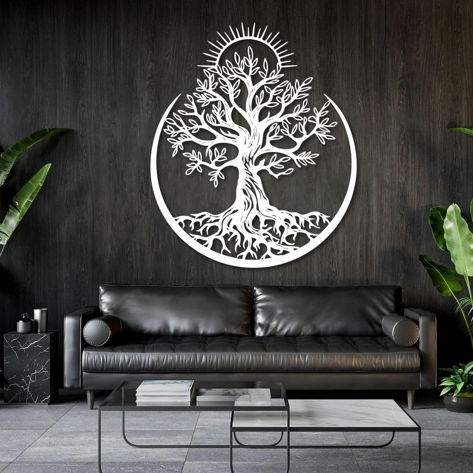 Tree Of Life Round Metal Wall Decor Indoor Outdoor Flyoak Tree Of Life ...