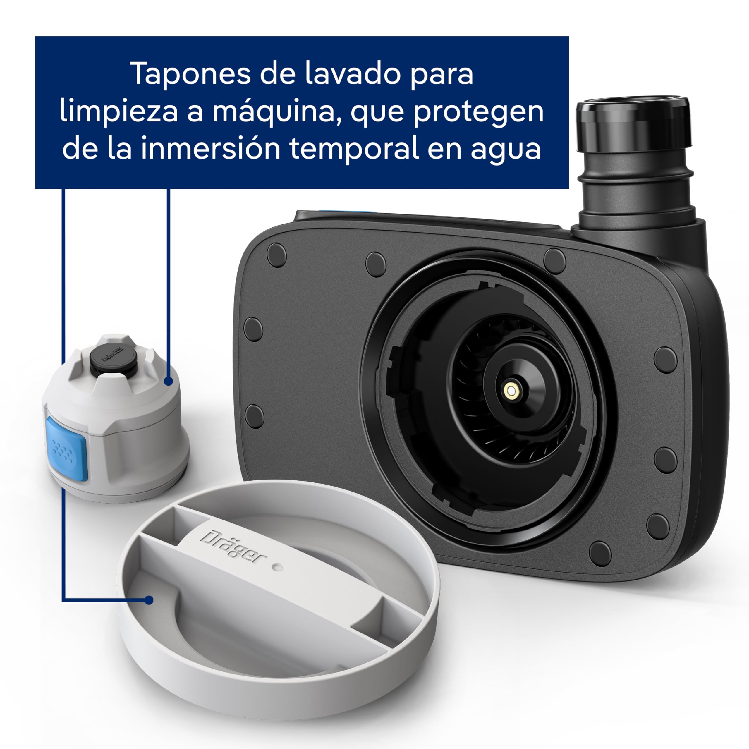Dräger X-plore 8300 unidad sopladora, set PAPR, set respiratorio con filtro | P3, máscara ventilada polvo