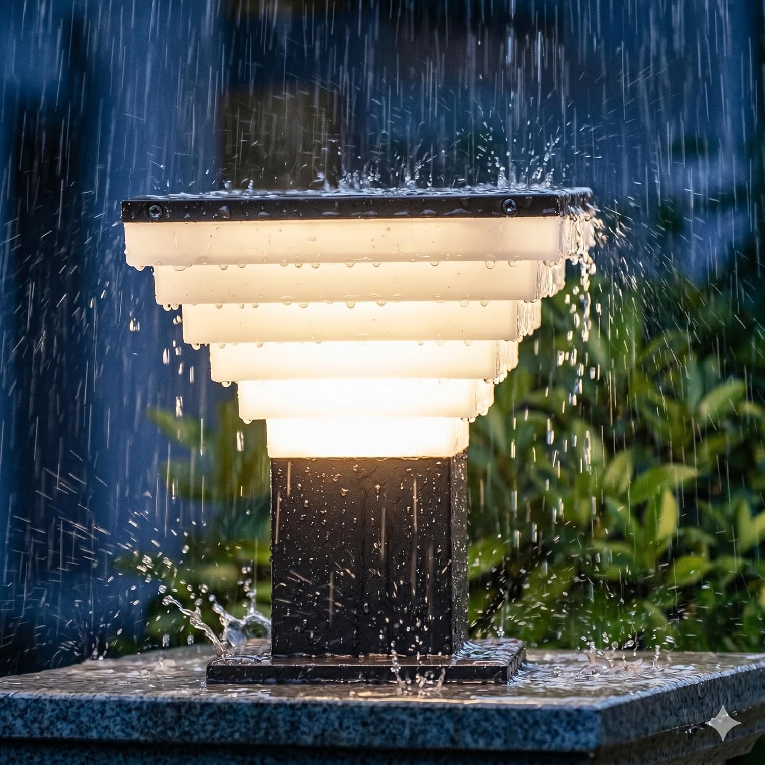 Metal & Polycarbonate Main Gate Light for Outdoor Pillars | Waterproof Post Lamp for Garden, Entrance, Driveway, Pathway, Lawn & Fence Columns (Without Bulb)-image-41