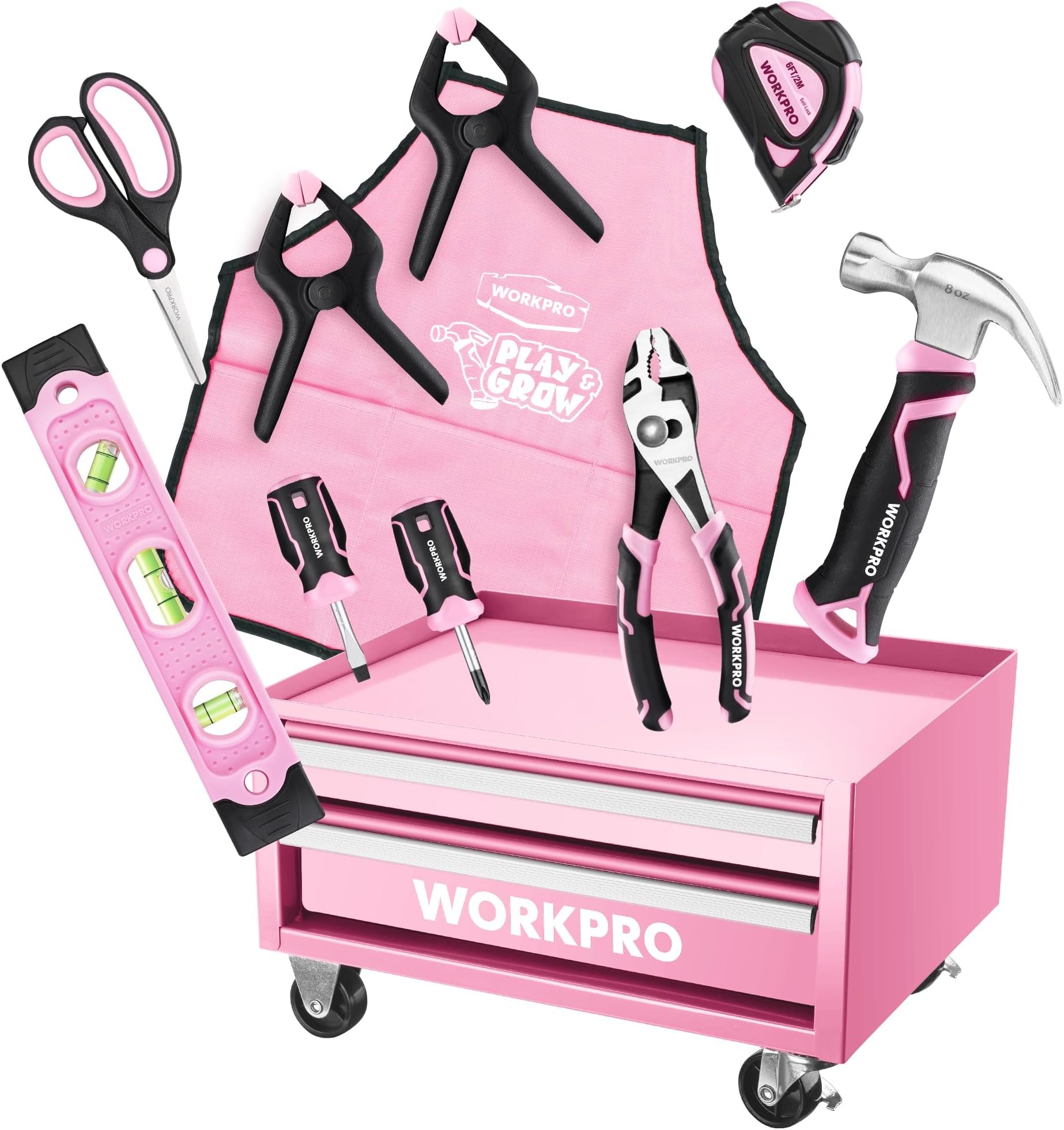 WORKPRO 9-Piece Kids Real Hand Tool Set+16 oz Claw Hammer - Amazon.com