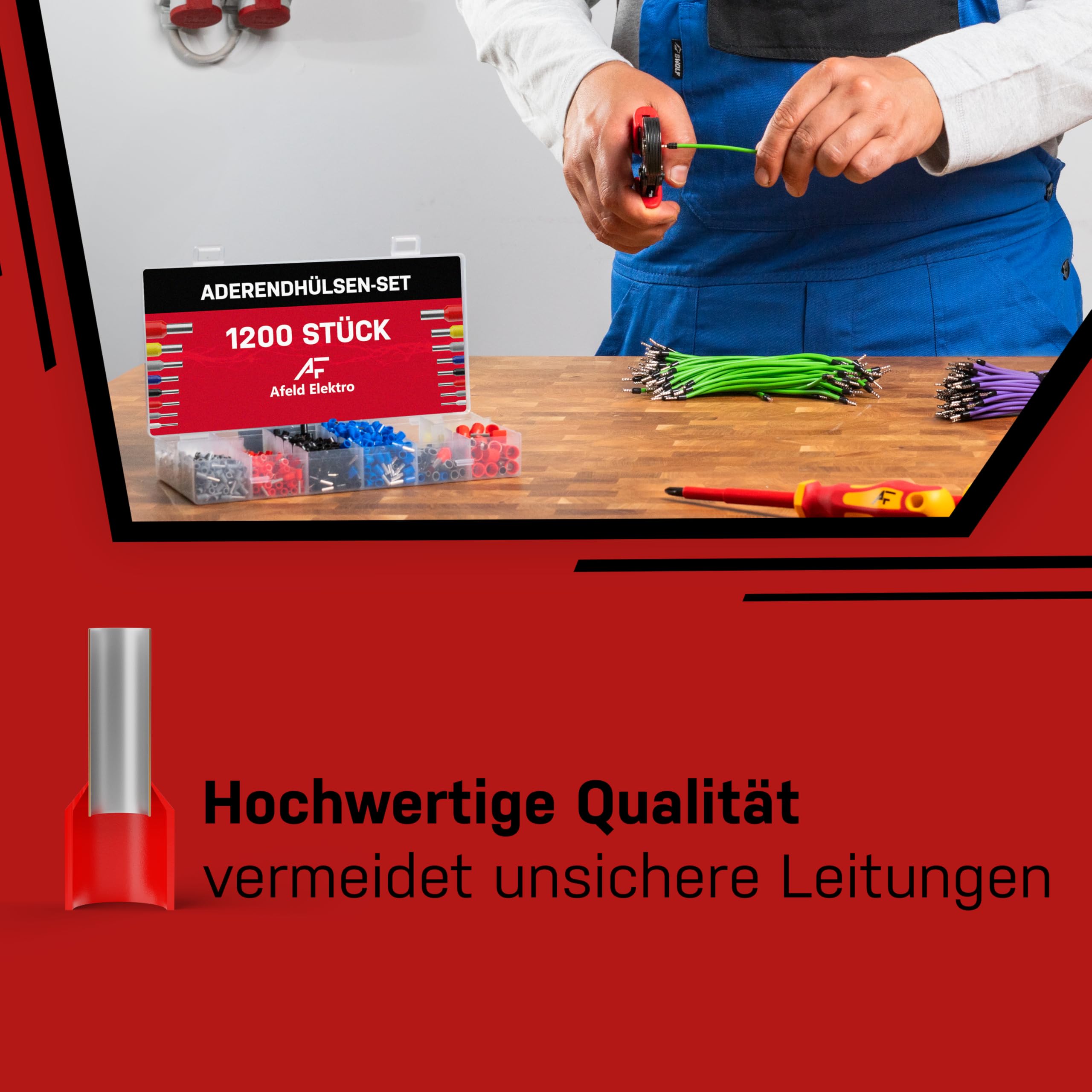 Adereindhulzen 0,50 mm² wit, geïsoleerd, 100 stuks