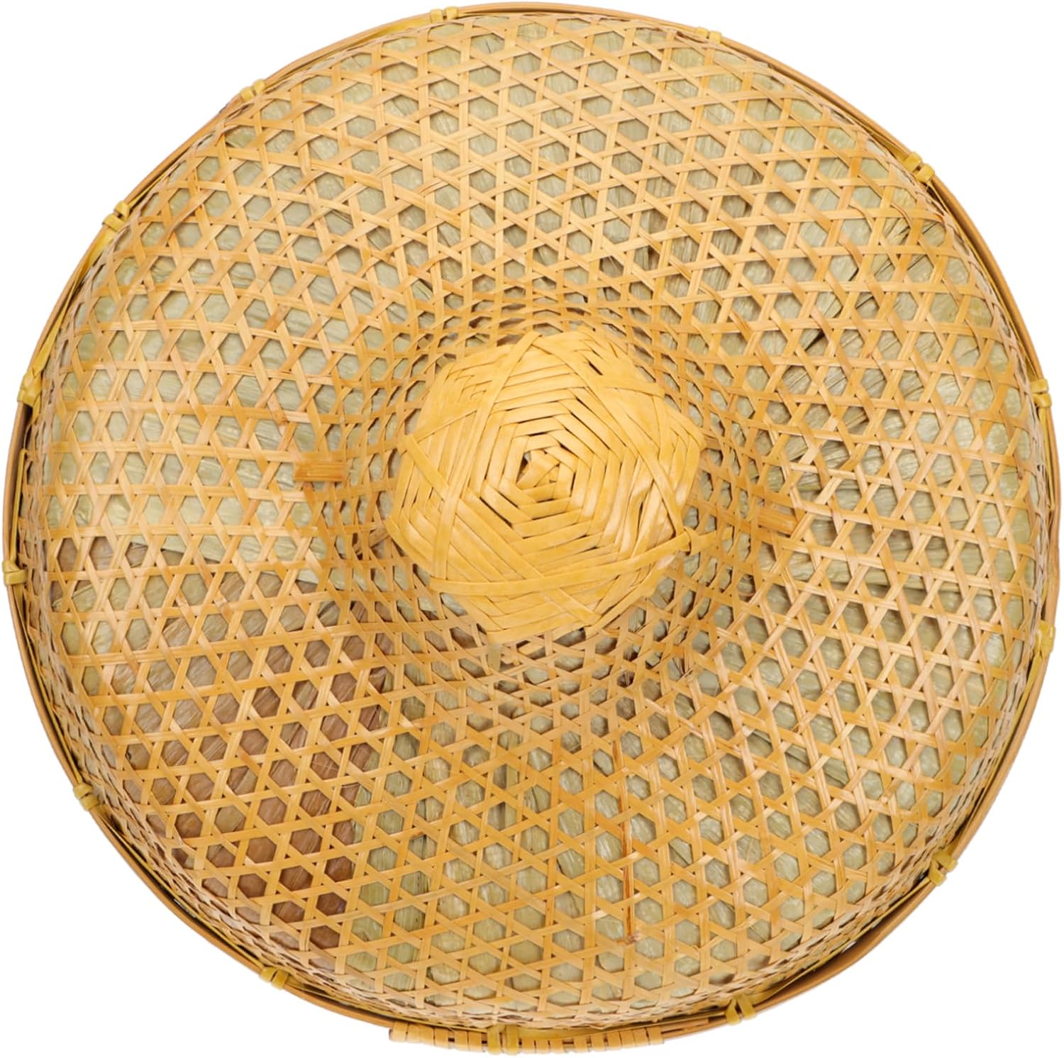 Bamboo Material Hat Wide Brim Fishing Hat Versatile Sun Rain Protection Khaki