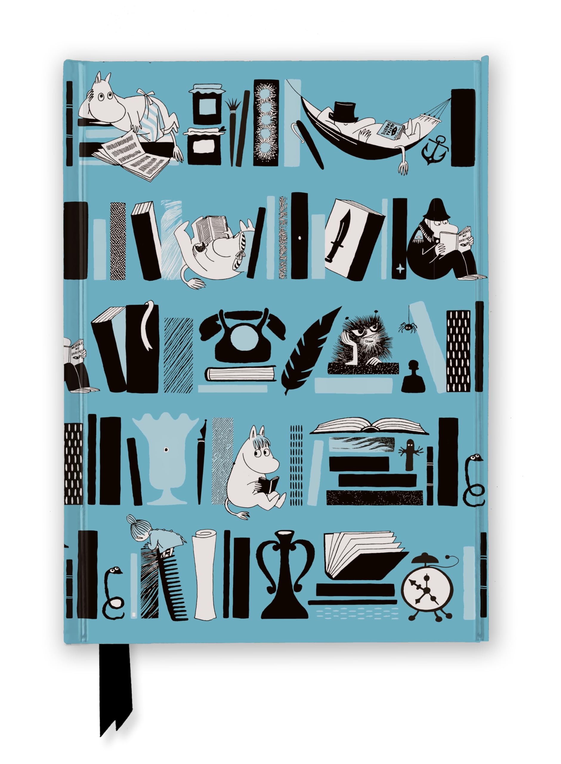Moomin Bookshelves: Pale Blue (Foiled Journal) (Flame Tree Notebooks)