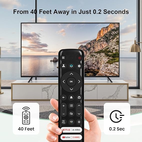 Replacement for TCL Google TV Remote Control, RC813 TCL Remote Compatible with 4K UHD HDR LED QLED QD-Mini LED Full-HD Smart TVs, for TCL QM8/QM7/Q7/Q6/Q5/S5/S4/S3 TV