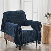 Vista 270 de inhand Knitted Throw Blankets for Couch and Bed, Soft Cozy Knit Blanket with Tassel, Black Lightweight Decorative Blankets and Throws, Farmhouse