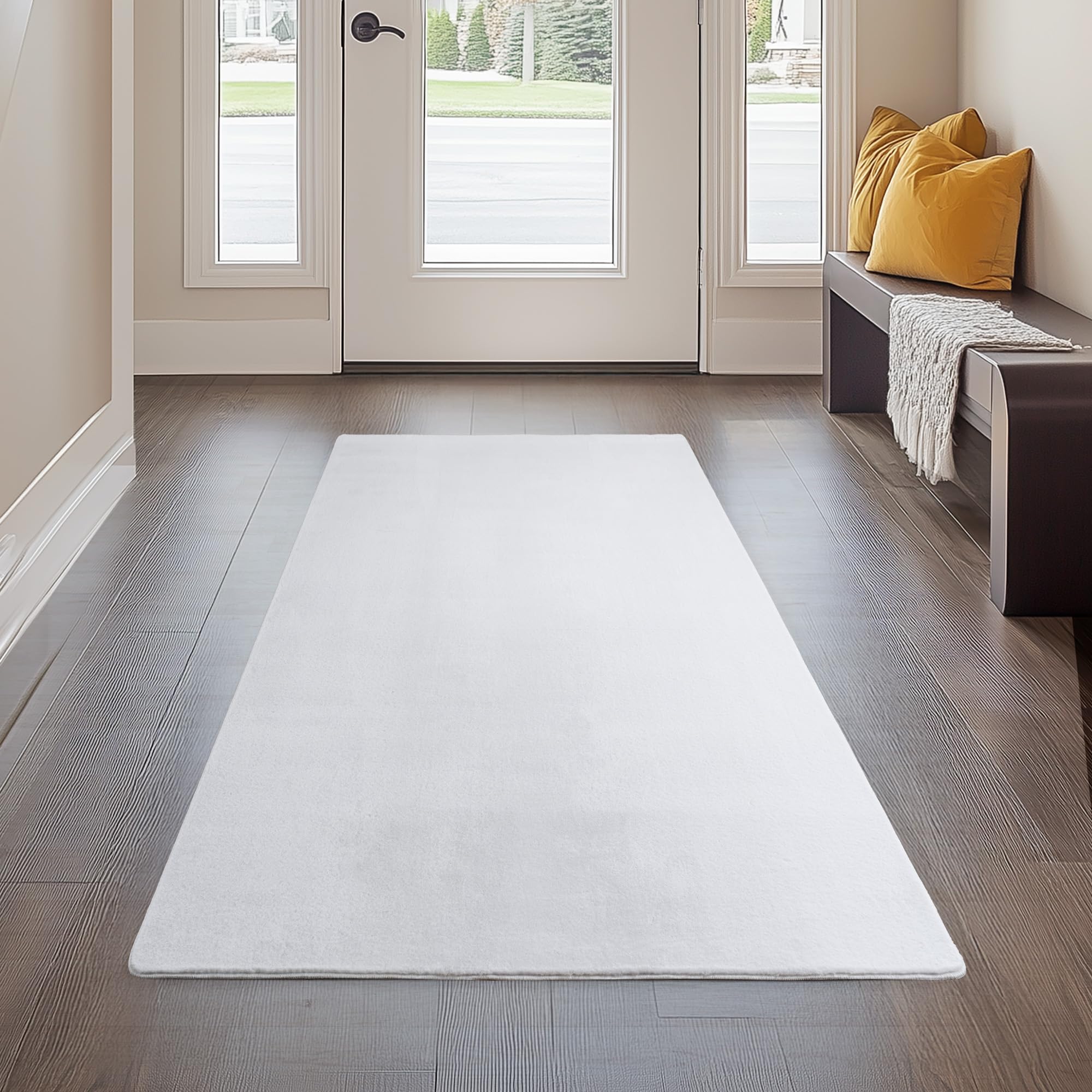Carpetsale24 Teppich Kurzflor - Rechteckig, Rund & Läufer, waschbarer Rutschfester Teppich, weich, modernes einfarbiges Design für Wohnzimmer, Schlafzimmer, Küche & Kinderzimmer.