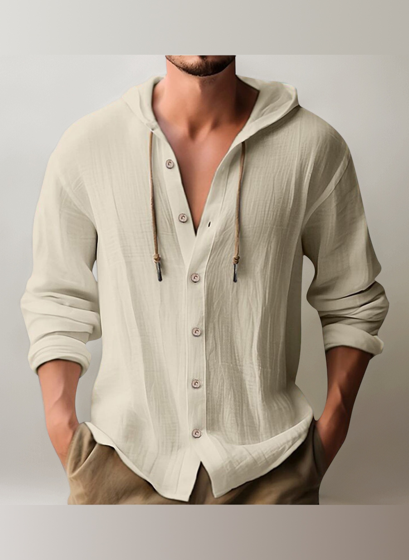 Linen Hoodies for Men UK Sale, Casual Drawstring Hoody Sweatshirts Long Sleeve Button Down Shirts Plain Hooded Pullover Athletic Hoodies Cotton Linen Shirt Gym Sports Shirts Comfy Running Tops