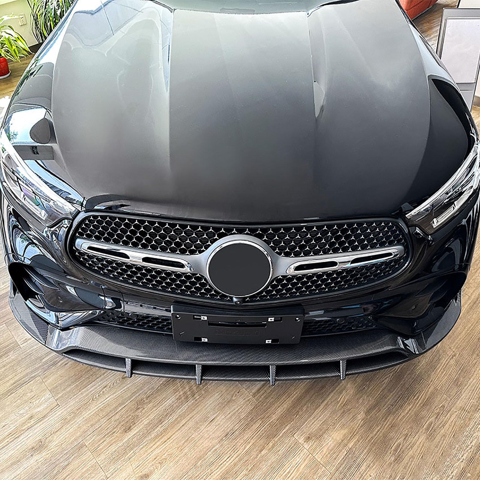 Kompatybilny z Mercedes-Benz GLC-Class X254 GLC260 300 AMG 2023+, przedni spojler, samochodowy zestaw do stylizacji samochodu, akcesoria zewnętrzne, błyszczący czarny
