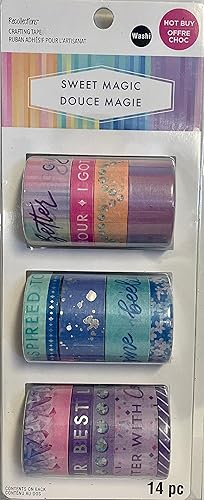 Recollections Washi Cinta de manualidades Sweet Magic 14 piezas