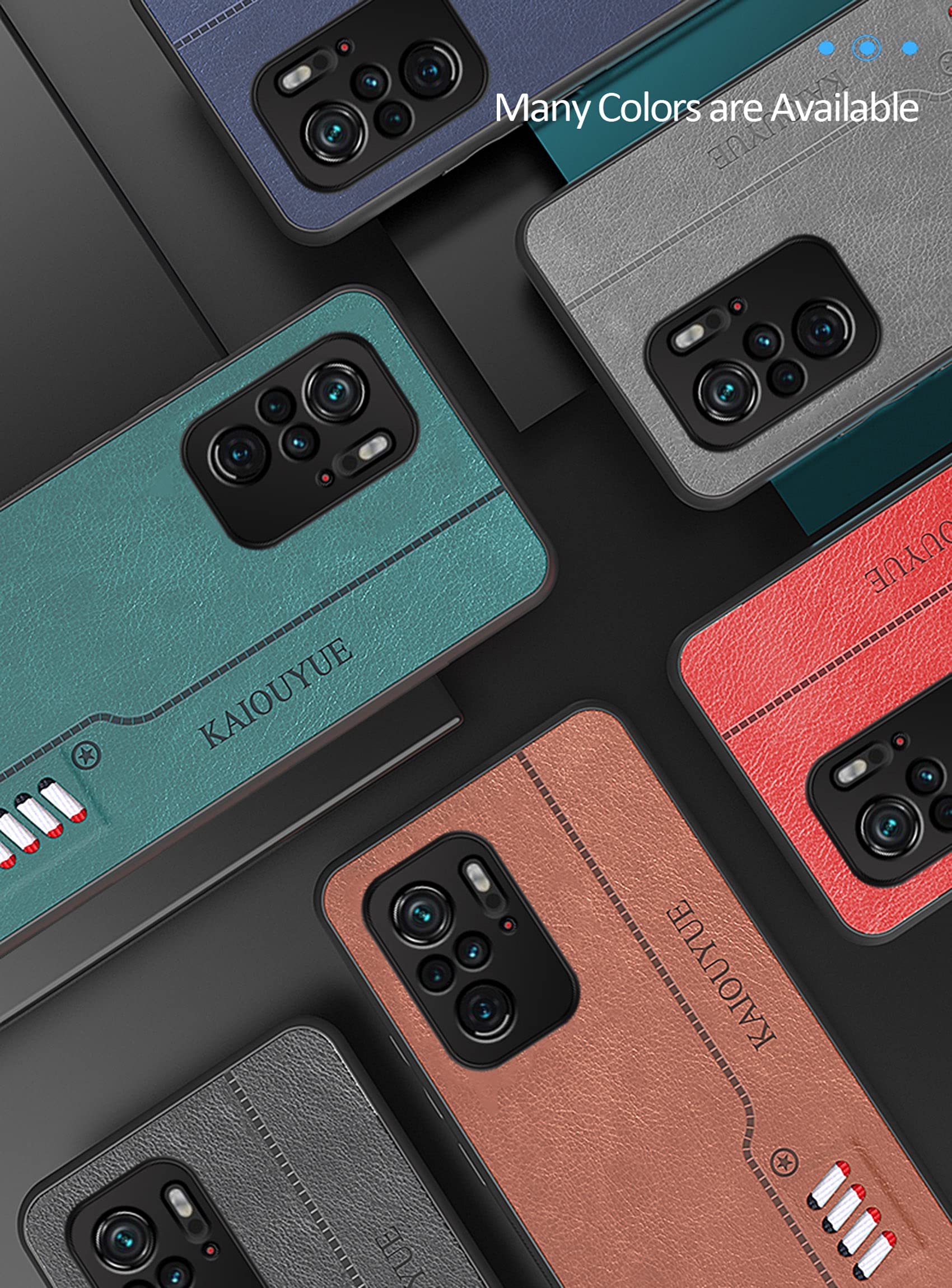 Custodia In Pelle Per Xiaomi Redmi Note 10 4G E Note 10S - Cover Paraurti Con Bordo Morbido E Retro Rigido - Blu - 2