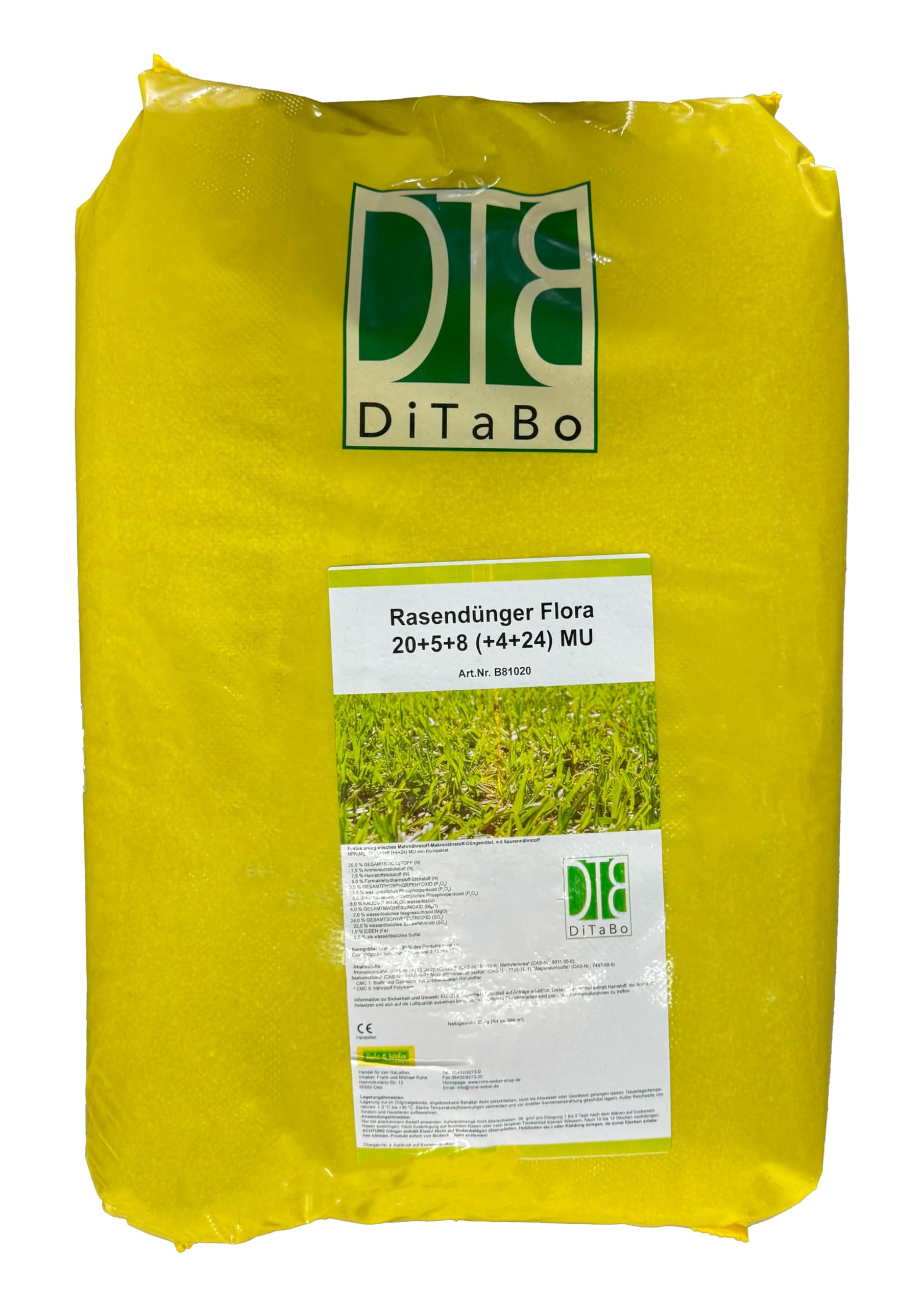 Rasendünger Flora mit Langzeitwirkung 25kg