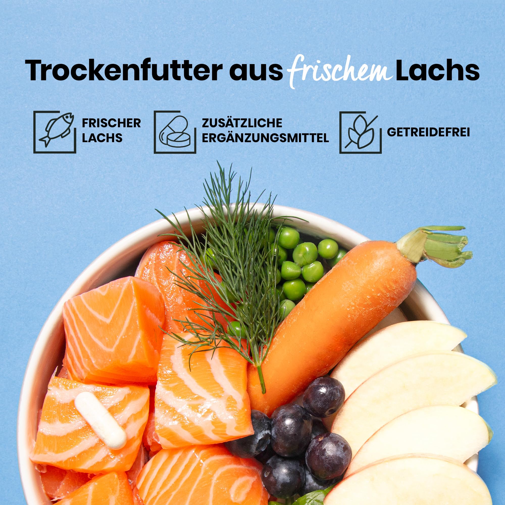 Pooch & Mutt - Frischer Lachs, Alleintrockenfutter für Hunde (Getreidefrei), 1,5 kg