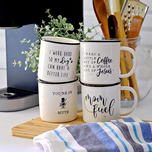 Miniatura 7 de MAINEVENT Taza de café de cerámica de 11 onzas con texto en inglés "I Work Hard So My Dog Can Have A Better Life", regalos para los amantes de los