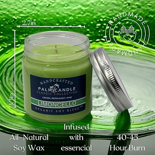 Miniatura 2 de Vela perfumada de soja y bergamota de limón, exquisita aromaterapia en un frasco de vidrio, aceites esenciales de alta calidad, 7 onzas de tiempo de