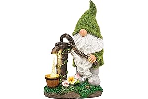 TERESA'S COLLECTIONS Garden Gnomes Decorations for Yard with Solar Lights