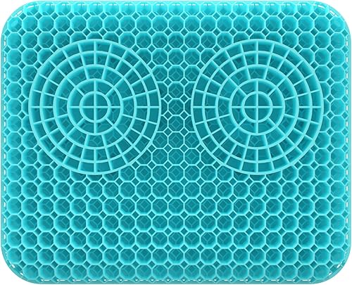 masteymoh Cojín de gel extra grueso para sentarse por mucho tiempo, cojín de gel de 1.6 pulgadas para aliviar la presión, cojín de gel refrescante