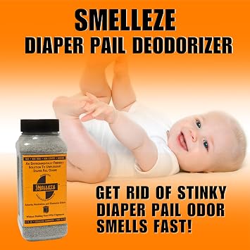 SMELLEZE Diaper Pail Deodorizer & Odor Eliminator Granules - 2 lb. Bottle