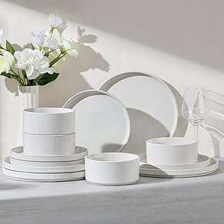 E-far 12-Piece Plates and Bowls Sets