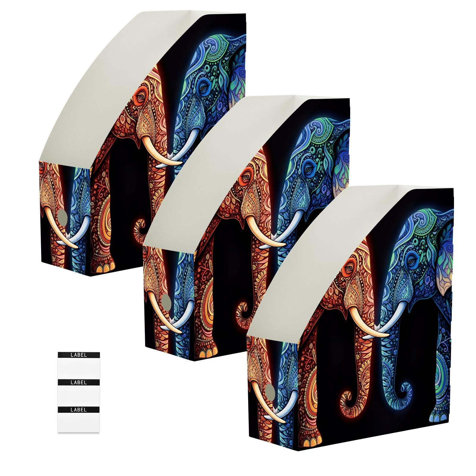 Organizer colorato con motivo elefante blu
