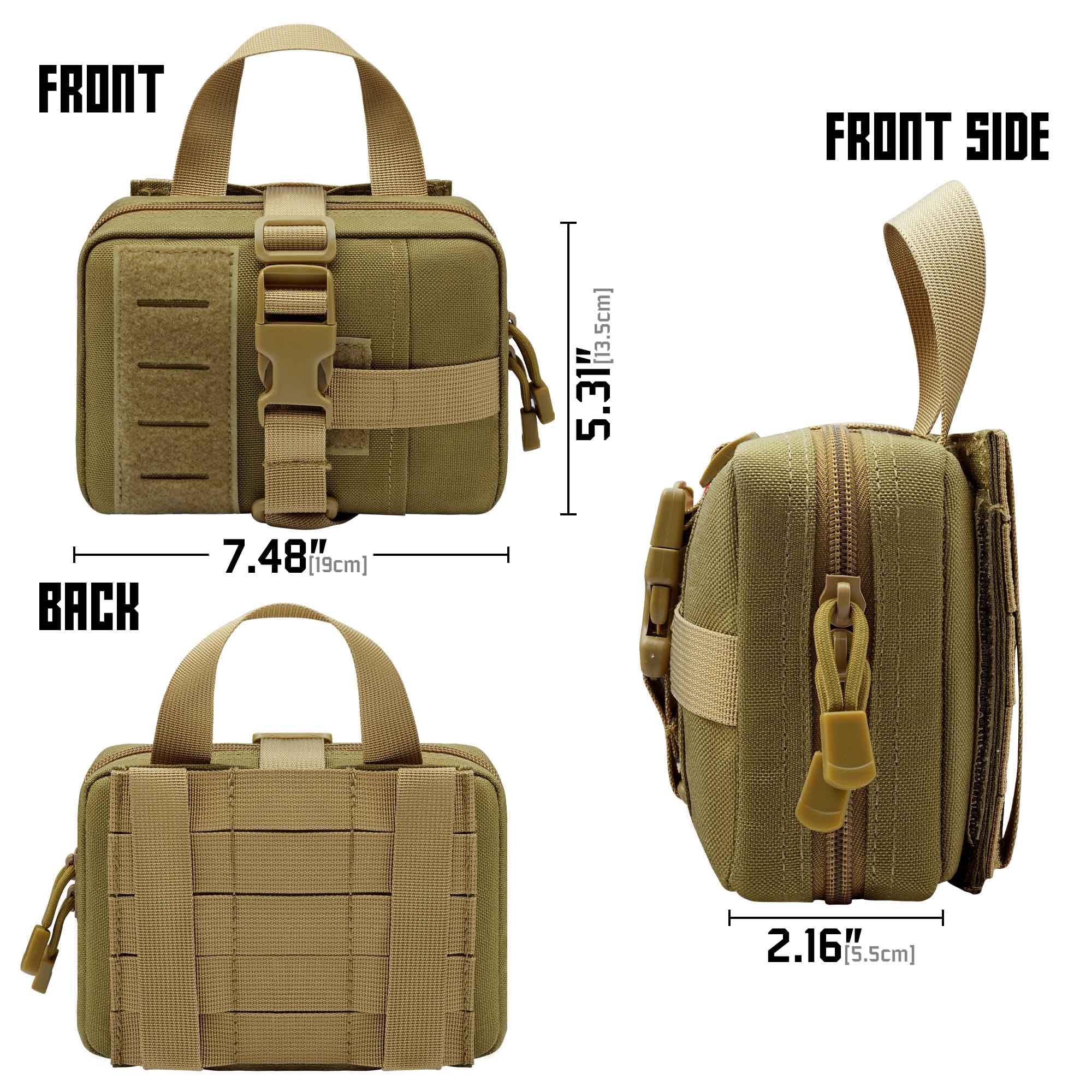 Ifak Pouch Rip Away, Molle First Aid Pouches, Tactical Duty Belt EMT Medical Holder Bag for Camping Hiking Travel - Image 7