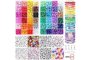 1900PCS Quafe Pony Beads Bracelet Making Kit