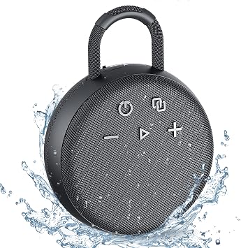 ZEALOT Bluetooth Speaker S77, IPX6 Waterproof, Portable Music Box with Carabiner, Small Bluetooth Box with SD Card, Wireless Shower Speaker for Sports, Pool, Beach, Hiking, Camping
