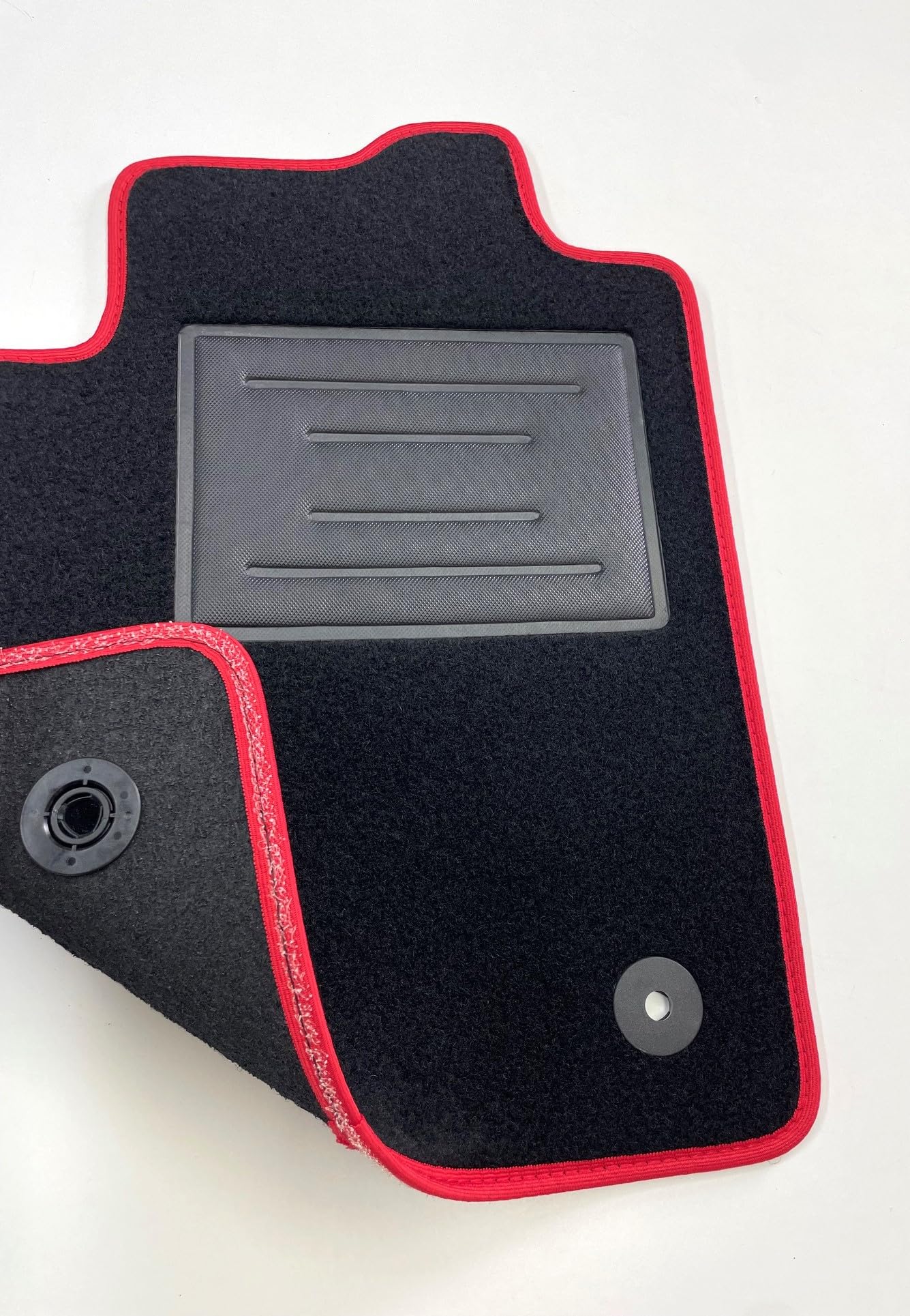 ASC Tappetini Auto Compatibili con Ford Puma II 2019-/Hybrid ST Line, Moquette, Bordo Antiscivolo, Battitacco in Gomma, 2 Loghi Ricamati