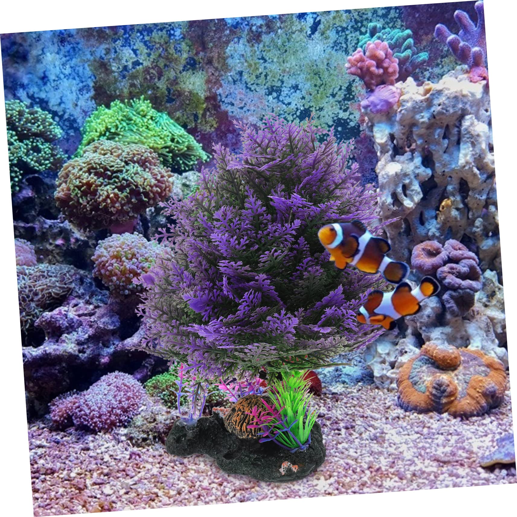 BESPORTBLE 3pièces Ornement Artificiel De Plantes Aquatiques Décoration Naturelle Pour Aquarium Et Fish Tank Accessoire De Paysage Pour Amateurs De Poissons Simulation De Plantes Aquatiques