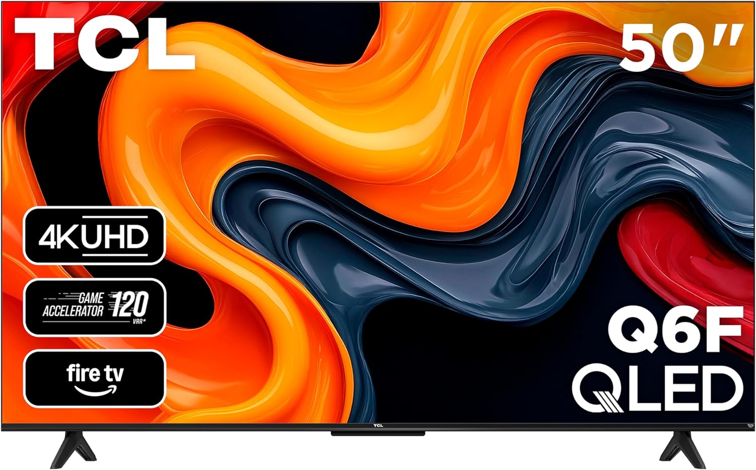 TCL 50-Inch Q6 QLED 4K UHD Smart TV with Fire TV (50Q651F, 2025 Model) Dolby Vision, HDR PRO+, Dolby Atmos, Alexa Built-in with Voice Remote, Apple AirPlay 2 Compatibility, Streaming Television - Amazon product rated Grade A